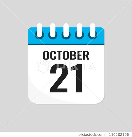 Icon page calendar day - 21 October Icon page calendar day - 21 October 116282596