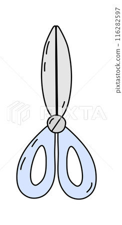 Kitchen scissors icon symbol template, doodle style vector Kitchen scissors icon symbol template, doodle style vector 116282597