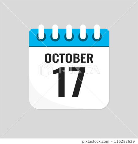 Icon page calendar day - 17 October Icon page calendar day - 17 October 116282629