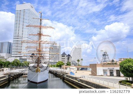 Scenery of the Nippon Maru Memorial Park in Yokohama Scenery of the Nippon Maru Memorial Park in Yokohama 116282779