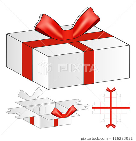 Box packaging die cut template design. 3d mock-up Box packaging die cut template design. 3d mock-up 116283051