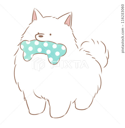Dog with a toy 116283060