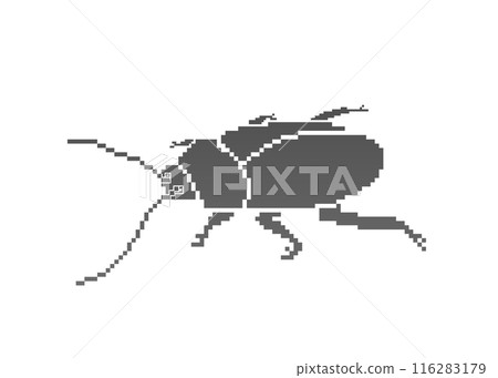 Cockroach silhouette_pixel art 116283179