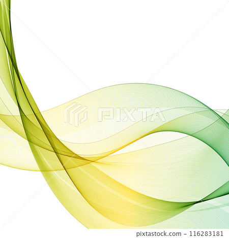 Abstract color wave isolated on white background. Decorative element. Eps 10 116283181