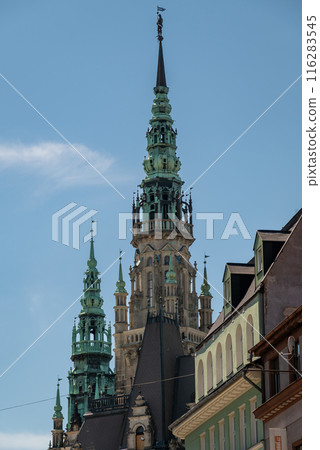 Liberec City Hall neorenaissance style building in historic city centre of Liberec, Czech Republic 116283545