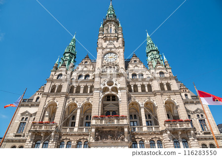 Liberec City Hall neorenaissance style building in historic city centre of Liberec, Czech Republic 116283550