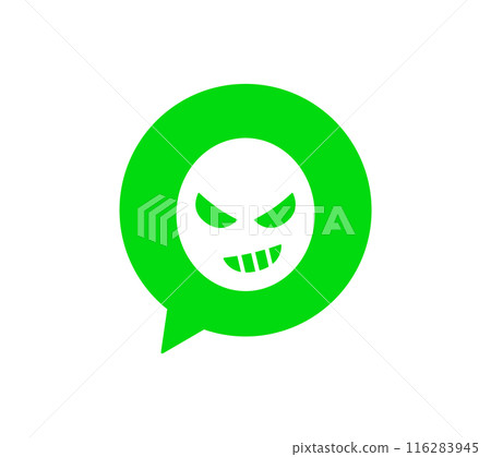 SNS speech bubble icon: villain SNS speech bubble icon: villain 116283945