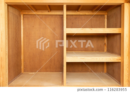 Interior storage (closet) of a used house Interior storage (closet) of a used house 116283955