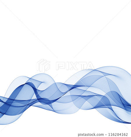 Blue wave pattern. Vector template. Abstract decor element. eps 10 116284162