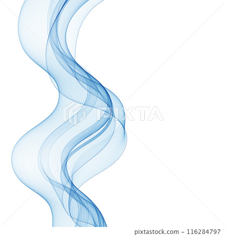 vector abstract wave. blue lines. eps 10 116284797