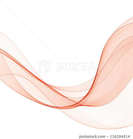 Red abstract wave. Design element. Template for presentation, advertising, cover and more. eps 10 116284814