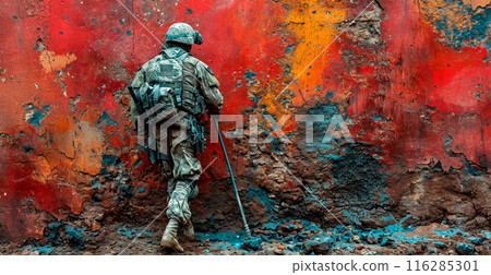 War, dirty tired soldiers - AI generated image War, dirty tired soldiers - AI generated image 116285301