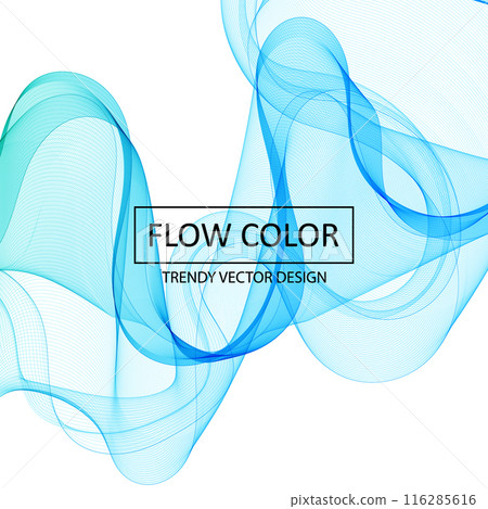 Wave pattern. Presentation template. Blue wave. EPS 10 116285616