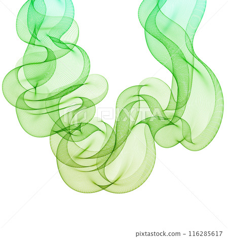 Abstract colorful wave pattern. Vector design element. Green wave. EPS 10 116285617
