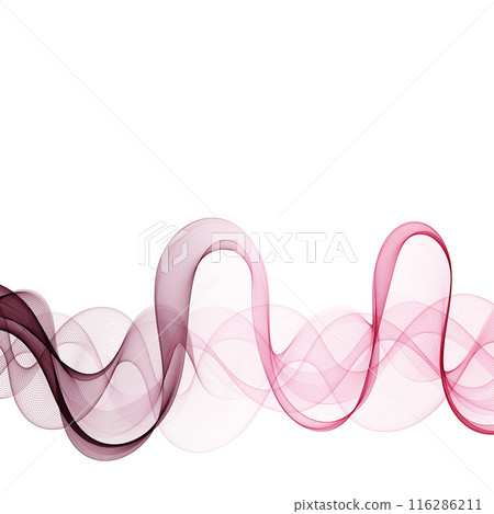 Colorful Design Element Gradient Wave Line Isolated on White Background. Abstract Transparent Smooth Wavy Horizontal Curved Line. eps 10 116286211
