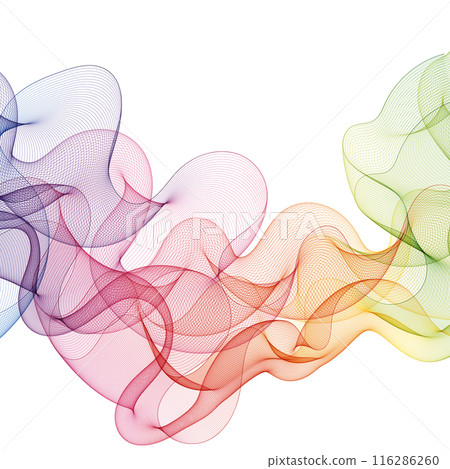 Bright color wave with shadow. Wave pattern. Element for design. eps 10 116286260