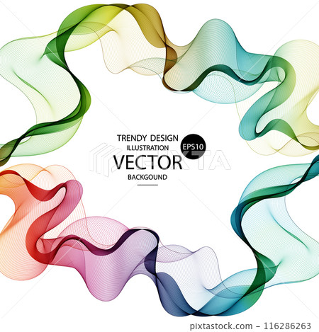 Set of colored waves. Design elements. eps 10 116286263