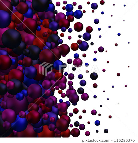 Bright balloons on a black background.Background for the cover. Layout for advertising. Decor element. eps 10 116286370