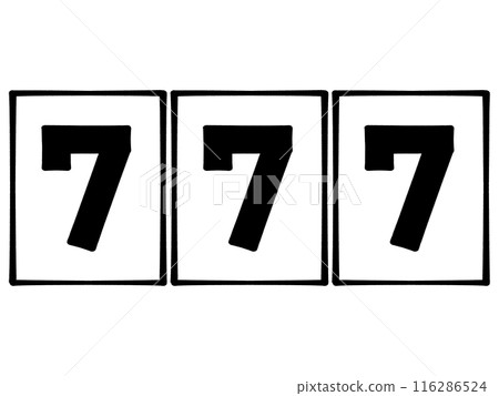 Simple three seven illustration material 116286524