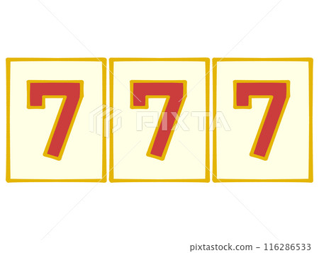 Simple three seven illustration material 116286533