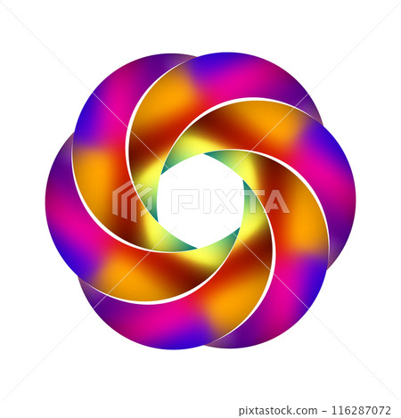 Abstract colorful spiral ring. Illustration on a white background Abstract colorful spiral ring. Illustration on a white background 116287072