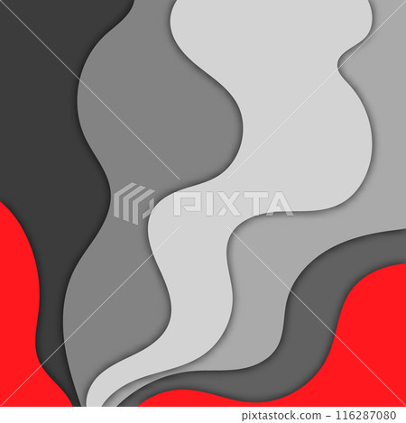 Abstract gray and red paper cut layer background with text space or copy space. Simple dark blue paper cut background. eps 10 Abstract gray and red paper cut layer background with text space or copy space. Simple dark blue paper cut background. eps 10 116287080