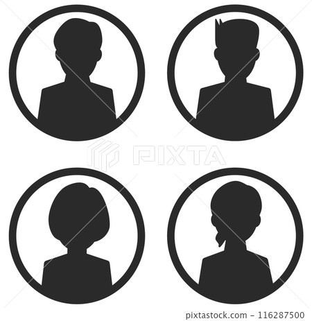 女性和男性個性化圖標 女性和男性個性化圖標 116287500