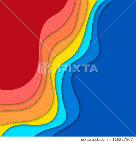 Colorful abstract paper cut template background. For book cover or annual report template A4 size design concept.Vector illustration. eps 10 116287507