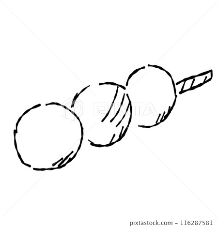 Dango 的賞月手繪線圖插圖 Dango 的賞月手繪線圖插圖 116287581