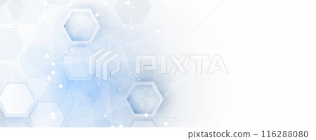 Neural network concept. Connected cells with links. High technology process. Abstract background. vector art. 116288080
