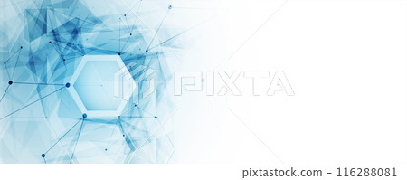 Neural network concept. Connected cells with links. High technology process. Abstract background. vector art. 116288081