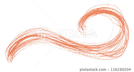 Orange pencil strokes isolated on white background. Orange pencil strokes isolated on white background. 116288204