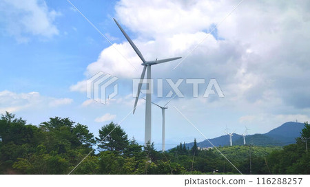 Wind fair with blue sky and wind power Wind fair with blue sky and wind power 116288257