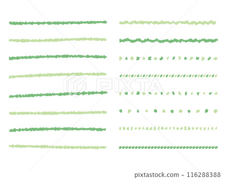 Line material decoration Green Yellow green Simple and cute hand-drawn borders. simple hand draw 116288388