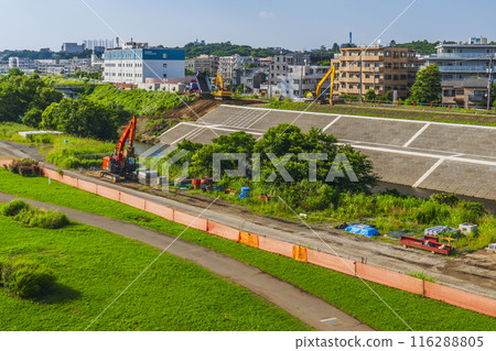 二子玉川/多摩川堤防施工現場[東京都世田谷區] 116288805