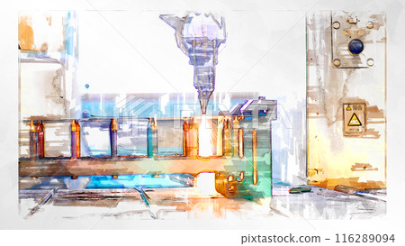 Sketch Sketch-style Factory Manual Assembly Work Atmosphere Craftsman Work Scene Professional 116289094