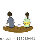 Summer veranda: Men and women in yukata 116289441