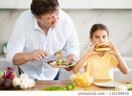 Daughter refuses to eat food prepared by father 116289638