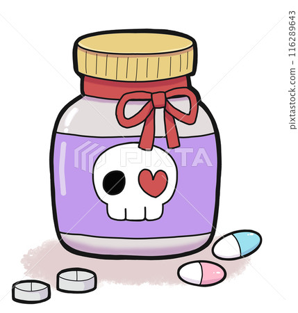 Cute bottles and pills 116289643