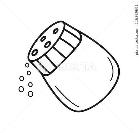 Salt shaker, kitchen utensils vector. Perfect for culinary projects, recipe books, cooking blogs, kitchen decor, and educational materials. Salt shaker, kitchen utensils vector. Perfect for culinary projects, recipe books, cooking blogs, kitchen decor, and educational materials. 116289691