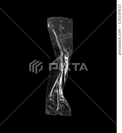 adhesive plastic tape isolated on black background adhesive plastic tape isolated on black background 116289815