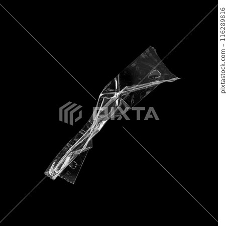 adhesive plastic tape isolated on black background adhesive plastic tape isolated on black background 116289816