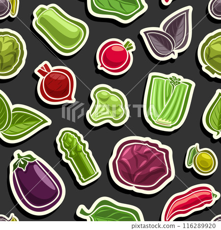 Vector Vegetable Seamless Pattern 116289920
