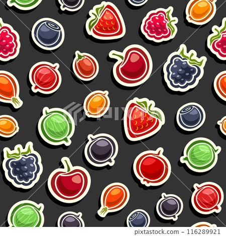 Vector Berry Seamless Pattern Vector Berry Seamless Pattern 116289921