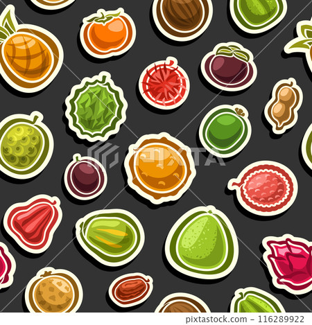 Vector Exotic Fruit seamless pattern Vector Exotic Fruit seamless pattern 116289922