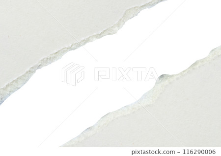 White ripped paper torn edges strips isolated on white background White ripped paper torn edges strips isolated on white background 116290006