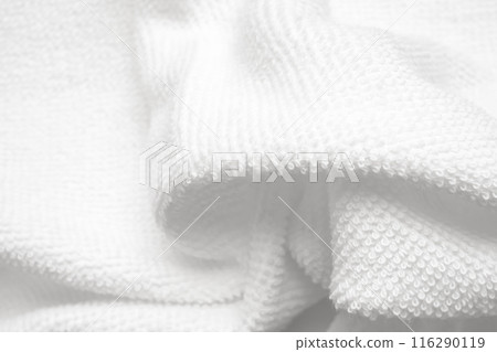 white cotton fabric towel texture abstract background 116290119
