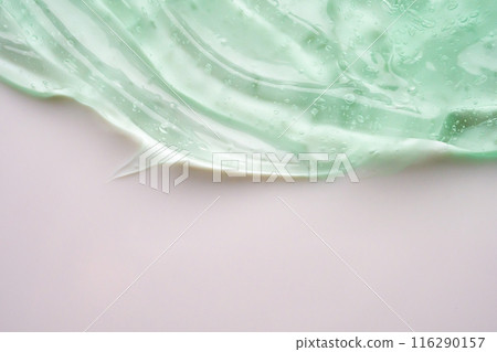 Transparent clear green liquid serum gel cosmetic texture background Transparent clear green liquid serum gel cosmetic texture background 116290157