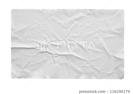 Paper sticker label isolated on white background 116290179