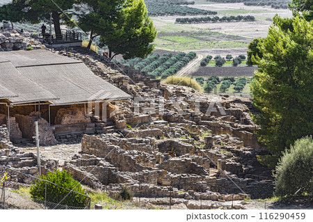 The historical ruins of the Festa Palace on the island of Crete (Greece) 116290459